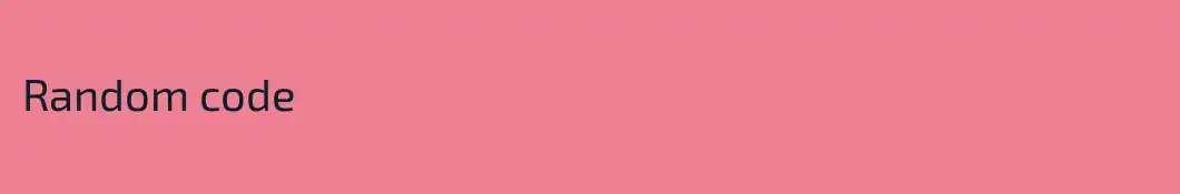 Random code